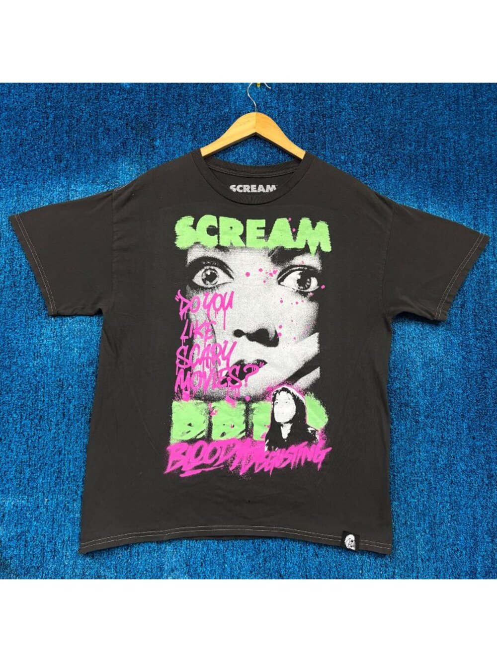 Blood Disgusting x Scream Hey Do You Like Scary Movies Tee L